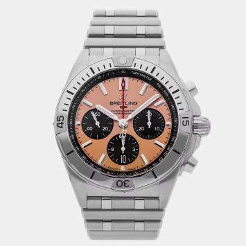 Pre Owned Breitling Chronomat AB0134101K1A1 Copper Stainless Steel Automatic Men's Wristwatch 42 mm