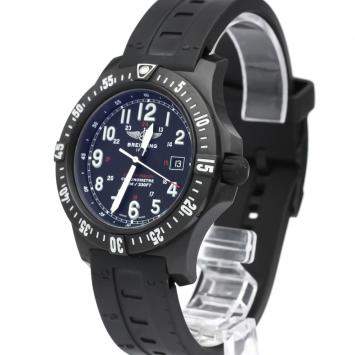 Pre Owned Breitling Black Ultralight Polymer Colt Skyracer Quartz X74320 Men's Wristwatch 45 MM
