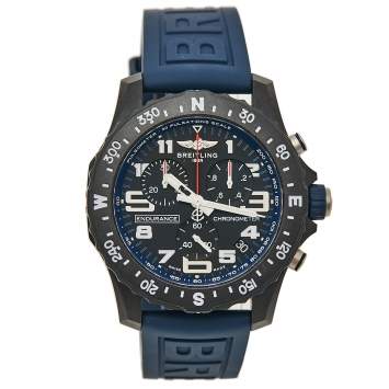 Pre Owned Breitling Black Ultralight Polymer Rubber Endurance Pro X82310 Men's Wristwatch 44 MM