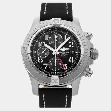 Pre Owned Breitling Black Stainless Steel Avenger A24315101B1X2 Automatic Men's Wristwatch 45 mm