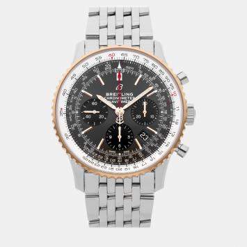 Breitling Grey Stainless Steel Navitimer UB0121211F1A1 Automatic Men's Wristwatch 43 mm