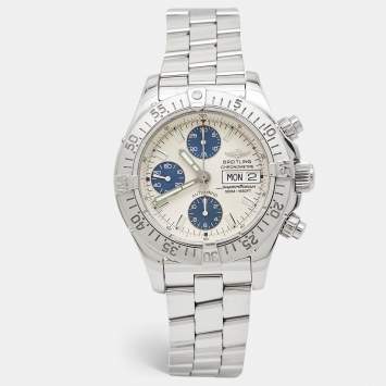 Pre Owned Breitling Silver Stainless Steel SuperOcean A13340 Men's Wristwatch 42 mm