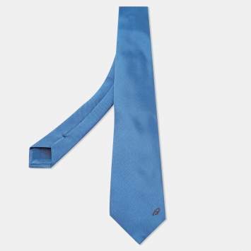Pre Owned Brioni Blue Silk Jacquard Classic Tie