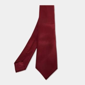 Pre Owned Brioni Burgundy Silk Classic Tie