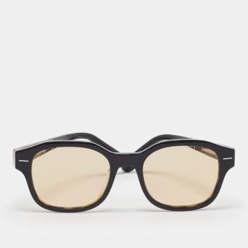 Pre Owned Brunello Cucinelli Yellow/Black BC3010 Pillow Sunglasses