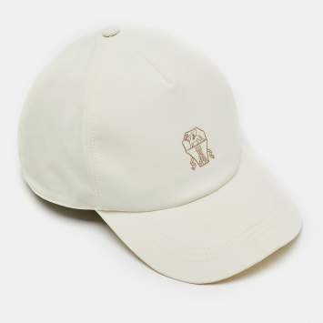 Pre Owned Brunello Cucinelli Cream Nylon Baseball Cap L