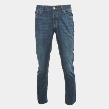 Pre Owned Brunello Cucinelli Blue Faded Denim Traditional Fit Jeans M Waist 31"