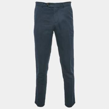 مملوكة مسبقًا Brunello Cucinelli Blue Cotton Trousers M