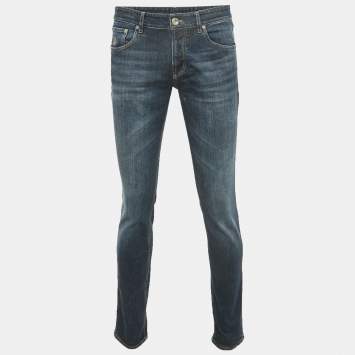 Pre Owned بنطلون برونيلو كوتشينيللي دنيم أزرق تقليدي مقاس خصر 32 بوصة مقاس صغير - سمول