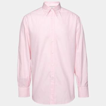 Pre Owned Brunello Cucinelli Pink Cotton Long Sleeve Shirt XXL