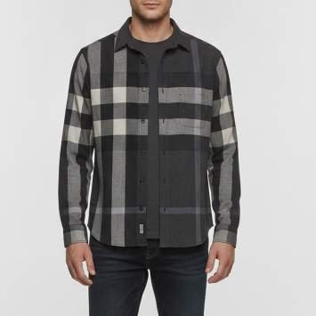 مملوكة مسبقًا Burberry Brit Black Check Cotton Long Sleeve Shirt M 