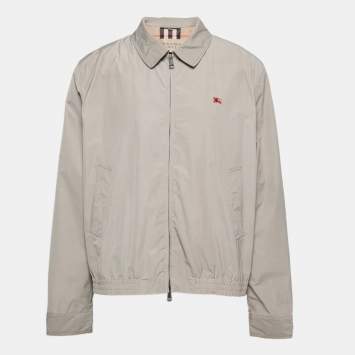 Pre Owned Burberry Brit Beige Synthetic Zip Front Jacket XXL