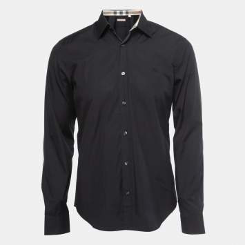 Pre Owned Burberry Brit Black Cotton Full Sleeve Shirt M