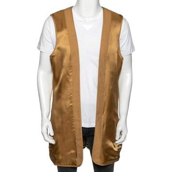 Pre Owned Burberry Antique Yellow Regular Chelsea and Kensington Fit Heritage Coat Warmer XXL