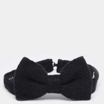 Pre Owned Burberry London Black Cashmere Bow Tie 