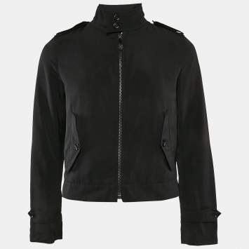 Burberry London Black Synthetic Zip-Up Jacket S