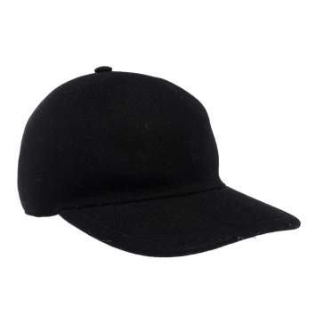 Pre Owned Burberry Black Wool Moulded Baseball Cap S