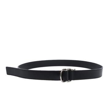 Pre Owned Burberry Black Leather D-Ring Belt 90CM
