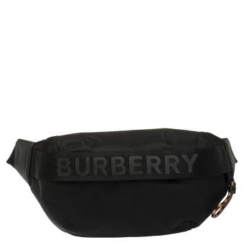 Pre Owned Burberry Black Nylon and Leather Sonny Belt Bag