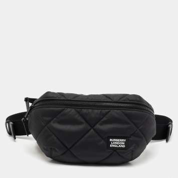 Pre Owned Burberry Black Quilted Sonny Bum Bag