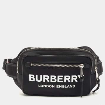 Pre Owned Burberry Black Nylon West Belt Bag