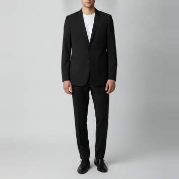 Pre Owned Burberry Black Wool Tailored Suit L