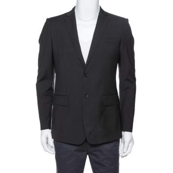 Pre Owned Burberry London Black Wool Blazer M