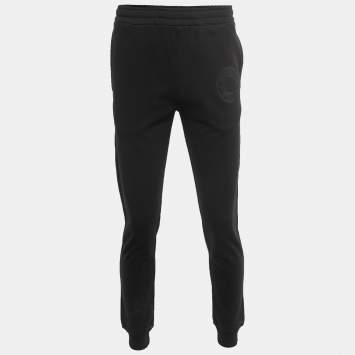 Pre Owned Burberry Black Cotton Jogger Pants S Waist 29"
