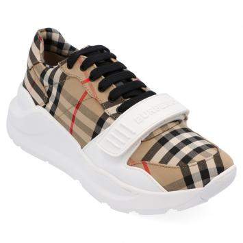 Pre Owned Burberry Check Canvas Regis Chunky Sneakers Size EU 43
