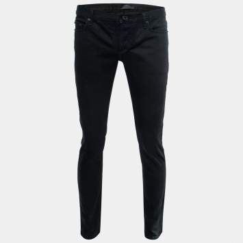 Pre Owned Burberry Prorsum Black Denim Jeans M Waist 32"
