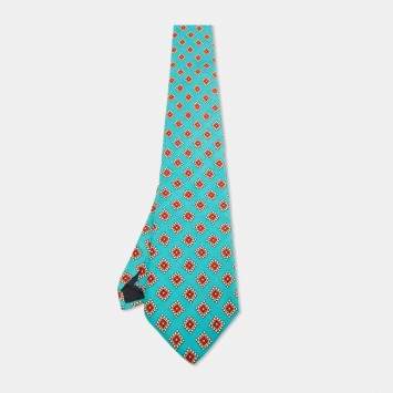 Burberry Vintage Blue Print Silk Tie