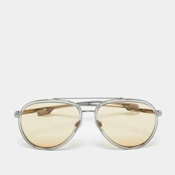Pre Owned Burberry Yellow B 3125 Oliver Aviator Sunglasses