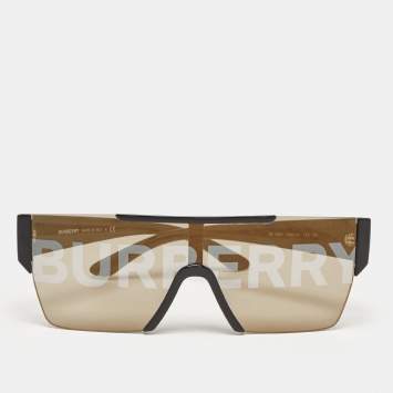 Pre Owned Burberry Black BE 4291 Reflective Sunglasses