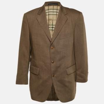 مملوكة مسبقًا Burberry Vintage Brown Wool Luzern Tailored Blazer XL