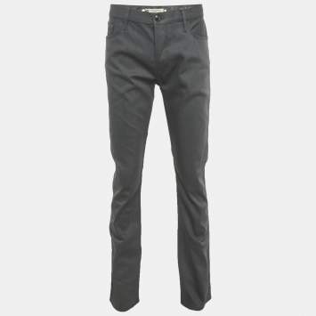 Pre Owned Burberry Grey Denim Regular Fit Jeans L/Waist 33"