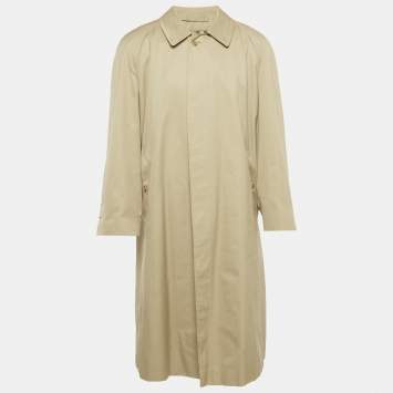 Pre Owned Burberry Vintage Beige Gabardine Classic Trench Coat XXL