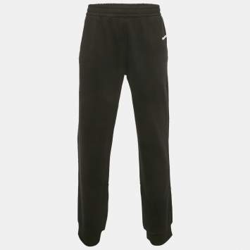 مملوكة مسبقًا Burberry Black Logo Print Cotton Joggers XXL