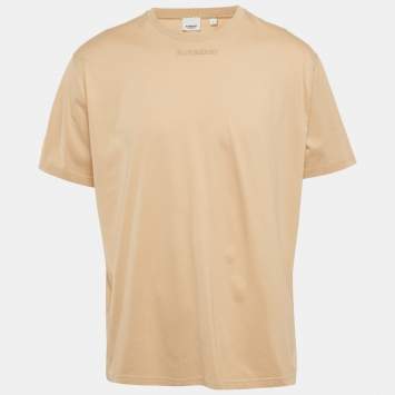 Pre Owned Burberry Beige Jersey Monster Graphic Print Swaddon T-shirt L