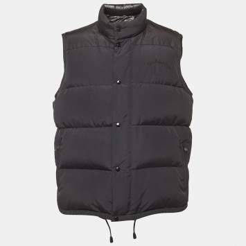 Pre Owned Burberry Black Nylon Down Gilet XXL