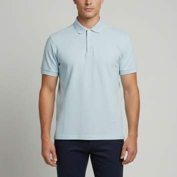 Pre Owned Burberry Blue Textured Cotton Polo T-Shirt XL 