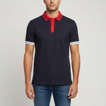 Pre Owned Burberry Navy Blue Cotton Pique Short Sleeve T-Shirt M 
