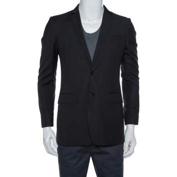 Pre Owned Burberry London Black Wool Classic Tailored Blazer S