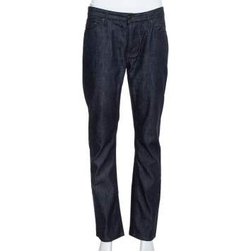 Pre Owned Burberry Navy Blue Denim Straight Leg Steadman Jeans S