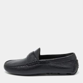 Burberry Black Leather Loafers Size 39