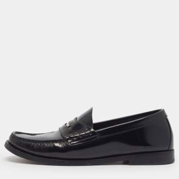 Pre Owned Burberry Bedmont Size 41 Black Leather Penny Loafers
