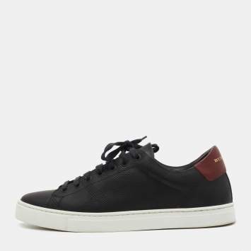 Pre Owned Burberry Black Leather Low Top Sneakers Size 41