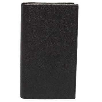 Pre Owned Bvlgari Black Leather Bifold Wallet