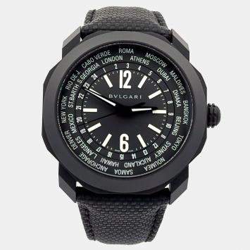 Pre Owned Bvlgari Octo Roma 103486 Automatic Black Stainless Steel Men’s Wristwatch 41 mm