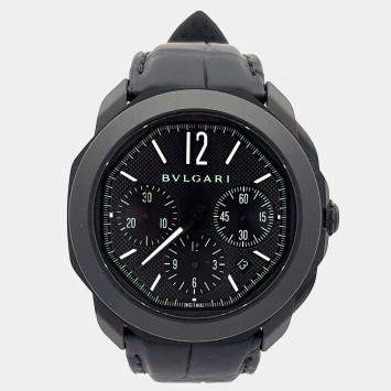 Pre Owned Bvlgari Octo Roma 103932 Automatic Black Stainless Steel Men’s Wristwatch 42 mm