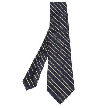 Pre Owned Bvlgari x Davide Pizzigoni Bicolor Diagonal Striped Silk Tie